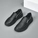 Euro Step 2025 Summer Casual Top Layer Cowhide Massage Shoes Handmade Genuine Leather Loafers Men's Slip-On Comfortable_vogvips.com