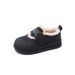 Unisex Kids' Winter Boots – Fleece-Lined Snow Boots With Hook & Loop Closure, Anti-Slip Rubber Sole (Black/Brown/Cream, Sizes 23-33)_vogvips.com