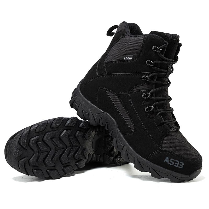 Fleece Comfortable Breathable Tactical Shoes Outdoor Sports Training Combat Boots Men's Hiking Shoes_vogvips.com