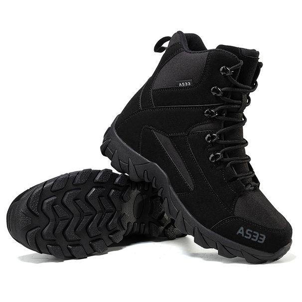 Fleece Comfortable Breathable Tactical Shoes Outdoor Sports Training Combat Boots Men's Hiking Shoes_vogvips.com