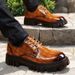 2025 Leather New Korean Version Formal Big Head Business British Men's Casual Shoes Height Increasing Thick Sole_vogvips.com