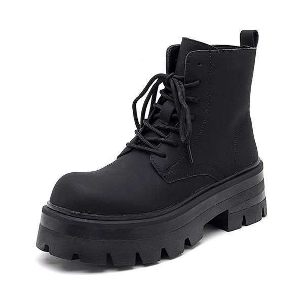 New Leather Spring Men's Shoes High-top Men's Heightening Tooling Martin Boots_vogvips.com