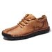 TerraStride Spring New Men's Casual Fashion Lace-up Large Size Loafers Business Handmade Leather Shoes For Men_vogvips.com