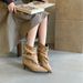 A123-1~High-Heeled French Pointed-Toe Short For Women, 2026 Autumn New Style Pleated Stacked Boots_vogvips.com