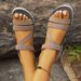 Retro Cross-Strap Flat Sandals For Women 2025 Spring/Summer New Roman Beach Shoes Plus Size Comfortable Versatile_vogvips.com