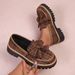 European And American Cross-border Women's Loafers, Size, New Style With Bow, Thick-soled Platform, British Style,_vogvips.com