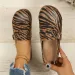 2026 New Retro Tiger Pattern Baotou Half Slippers Low Heel Large Women's Shoes_vogvips.com