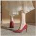 French Style Women's Single Shoes Pointed Toe Stiletto Heel Low Cut Commuter Wedding Bridal High Heels Spring_vogvips.com