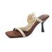 Chuyuji Women's High-Heeled Sandals With Thin Heel Square Toe, Versatile 2026 New Summer Korean Style Elegant And_vogvips.com