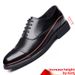 Men's Leather Dress Shoes With Hidden Heel And Perforations For Wedding And Business_vogvips.com