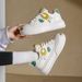 Women's White Chunky Sneakers - Casual Shoes For Spring, Thick Sole Platform Shoes For Walking & Daily Wear_vogvips.com