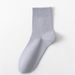 Everyday Socks Cotton Spring And Autumn Pure Cotton Men's Socks Mid Tube Cotton Socks Business Deodorant Sweat Absorbent Antibacterial Solid Color_vogvips.com