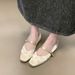 French-style Satin Square-toed Mary Jane With Rhinestones And Internal Height Increase, New Spring/autumn Single-strap_vogvips.com