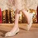 D Sequin Crystal Appliqu Rhinestone Wedding Banquet Dress Comfortable Luxurious Elegant Commuter Professional_vogvips.com