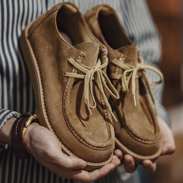 Ma Deng Mo Ka Xin Kangaroo Men's Autumn New Style Maillard Leisure Le Fu Soft Bottom Versatile Real Leather Shoes_vogvips.com