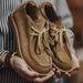 Ma Deng Mo Ka Xin Kangaroo Men's Autumn New Style Maillard Leisure Le Fu Soft Bottom Versatile Real Leather Shoes_vogvips.com