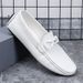 Plus-Size Men's Shoes, Men's Loafer-Style Casual Leather Shoes, Slip-On Business Casual Driving Shoes For Men_vogvips.com