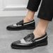 Large Size Set Foot Color Pointed Leather Shoes Men Four Seasons Slip-on Lazy Shoes Low Top Retro Style Flat Shoes_vogvips.com