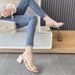 Foreign Trade Thin-strap Sandals Women, Fairy-style New Mid-heel Sandals, Women's Outdoor Chunky-heel One-strap Shoes_vogvips.com