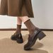 Soft Thick-Soled Loafers 2025 Spring And Autumn New Brown Commuter Slip-On Versatile Small Leather Shoes For Women_vogvips.com