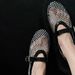 High End Aiaf New Hollowed Out Diamond Fishing Net Ballet For Women, Flat Bottomed Mh Belt Buckle Mary Jane Single_vogvips.com