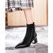 Short Boots Women High Heel Martin Boots 2025 New Brown Soft Leather Spring And Autumn Single Boots Pointed Toe Fashion Thick Heel_vogvips.com