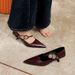 6093-K92 European And American Fashion Party Heels Stiletto Shallow Mouth Pointed Toe Metal Single Strap High Heel Pumps_vogvips.com
