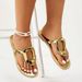 Cross-border Foreign Trade Large-size Women's Flip-flops 2025 New Model With Metal Buckle Summer Beach Flat Sandals_vogvips.com