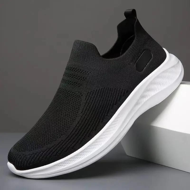 Fashion 2024 Spring And Autumn New Men's One Step Lazy Casual Shoes Soft Sole Anti Slip Sports Shoes Breathable Old Beijing Cloth Shoes_vogvips.com
