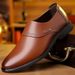 TerraStride Spring Men's Business Wedding Height Increasing Casual Korean Style Leather Formal Breathable Groom Shoes_vogvips.com
