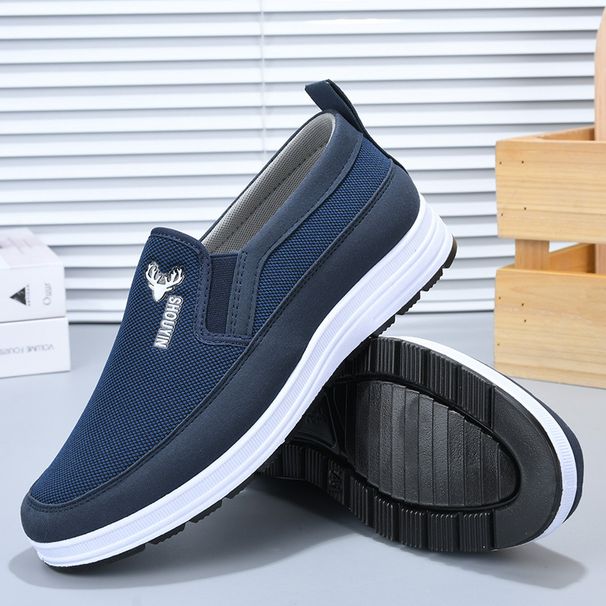 Euro Step 2025 New Old Beijing Cloth Spring Breathable Casual Men's Slip-On Flat Middle-Aged Dad Shoes_vogvips.com
