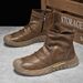European Warm Series 2025 Autumn New Men's Trendy Versatile Work Shoes British Style Short Mid-Top Boots_vogvips.com
