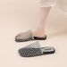 Women's Open-Toe Mesh Half-Slippers For Outdoor Wear, 2026 Summer New Style, Thick-Soled Roman Hollow Breathable_vogvips.com