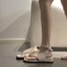 Unique Roman-style Women's Summer Fashion With Thick Soles, Metal Decorations, And A High-end Feel, Flat Thong Sandals_vogvips.com