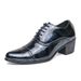 Cross-border Fashion Glossy High-heeled For Men, Wedding Party Ball Lace-up Leather Shoes, Business Casual Cuban Shoes_vogvips.com