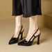 Comfortable Waterproof Platform High-heeled Shoes For Women, 2026 Summer New Style, Elegant Patent Leather Stiletto Pointed Toe Op_vogvips.com