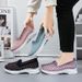 Women's 2025 Spring New Single Color Blocked Thick Soled Casual Breathable Mother's Shoes_vogvips.com