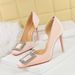 3287-3K63 Fashion Banquet Small Shallow Mouth Xishi Velvet Sparkling Water Diamond Square Head Side Empty High Heel_vogvips.com