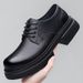 Men's Shoes Casual Leather Shoes Men's Dress Big Head Work Platform Derby Shoes_vogvips.com