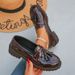 New Platform Small Leather Shoes A Slip-on Fringe Loafers Single Shoes_vogvips.com