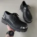 Men Harajuku Korean Man Leather Couple Shoes Streetwear Fashion Casual Thick Platform Metal Leather Wedding Men Loafers Shoes_vogvips.com