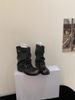 Cowhide Leather Hot Girl Short With Pleated Cuffs, British Style Melad Western Martin Boots For Women_vogvips.com