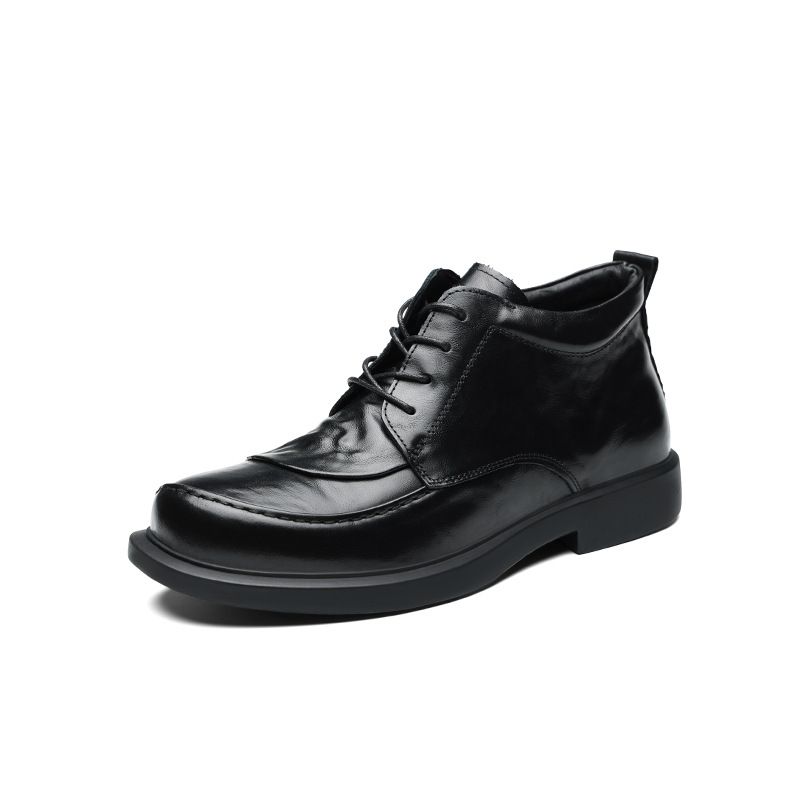 European Warm Series Men's Martin Autumn Winter Fashion Genuine Thick Sole Casual Versatile Short Boots Trendy High-top Leather Shoes For Men_vogvips.com