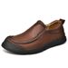 Leather Autumn New Top Layer Cowhide Men's Casual Breathable Non-Slip Soft Sole Low-Cut Business Formal Shoes_vogvips.com