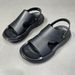 Beach Leather Soft 2025 Summer New Breathable Sandals Slippers Dual-Use Open Toe Casual Thick Soled Men's Shoes_vogvips.com