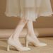 French-style Niche Retro Square-toed Chunky-heeled Women's Shoes, New Spring And Autumn Model, Suitable For Pairing With_vogvips.com