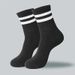 10/20 Pairs Men Women Striped Round Neck Spring Autumn Breathable Odor Proof Sweat Absorbing All-Season Casual Socks_vogvips.com