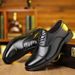 Buine Leather Men, Three-Joint Deign, Spring/Summer Formal For Work, Interview, Security, Soft Sole, Groomman_vogvips.com
