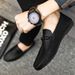 2025 Summer New Lefu Korean Edition, One Step Lazy, Breathable Driving, Casual Leather Shoes, Men's Soft Soles_vogvips.com