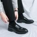 Men's Classic Slip-On Dress Shoes – Shiny PU Leather Formal & Casual Shoes For Wedding, Office & Business Occasions (Black & Burgundy, Sizes 38-46)_vogvips.com